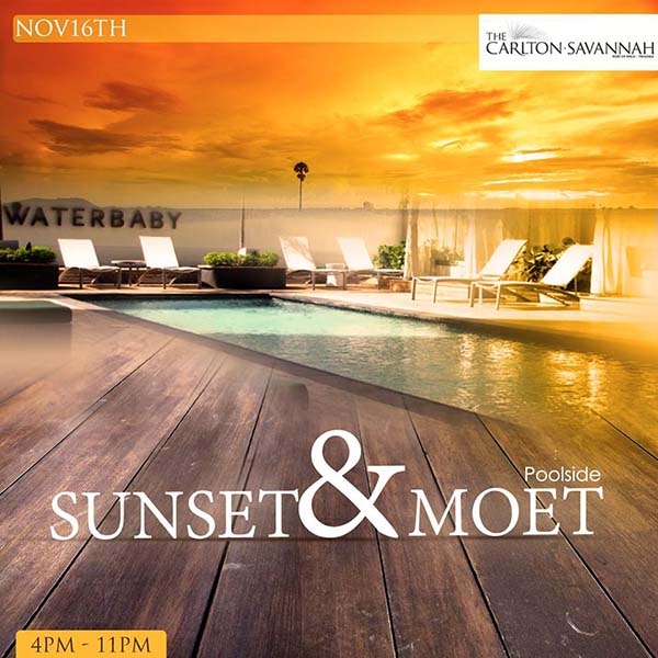 Sunset & Moet Poolside