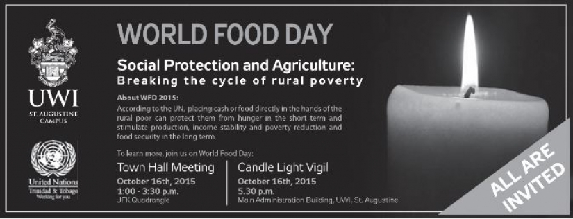 World Food Day 2015: UWI Town Hall Meeting & Candle Light Vigil