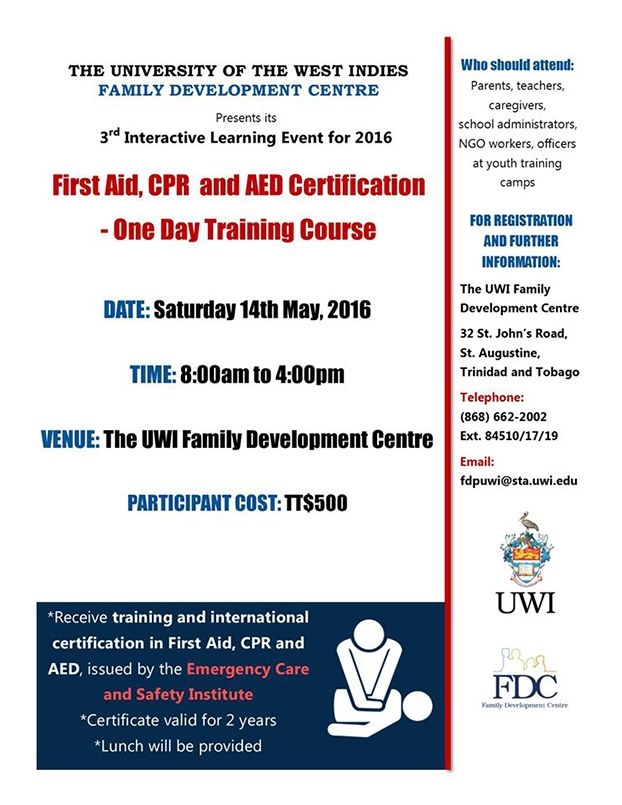 3rd Interactive Learning Event for 2016: First Aid, CPR and AED ...