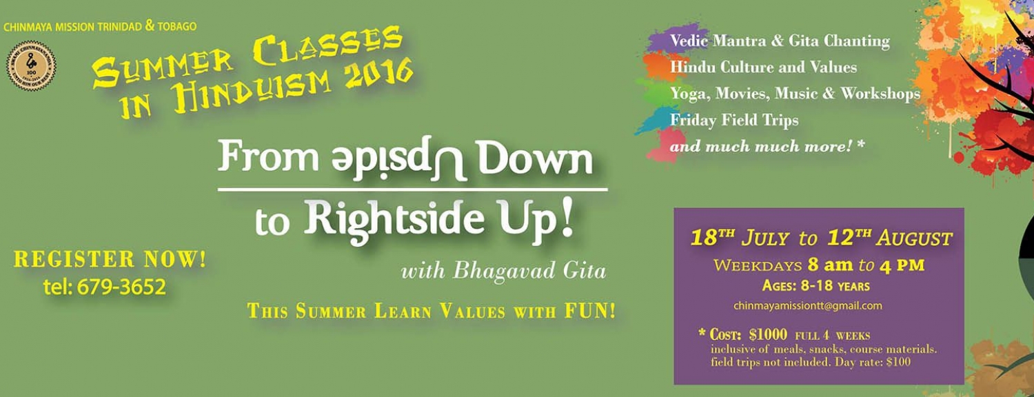 Summer Classes in Hinduism: Upside Down to Right-Side Up!