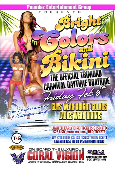 Bright Colours & Bikinis Boatride Trinidad