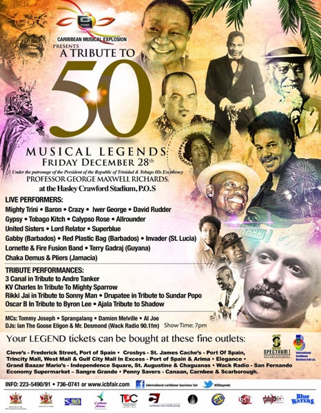 Caribbean Musical Explosion: A Tribute to 50 Musical Legends