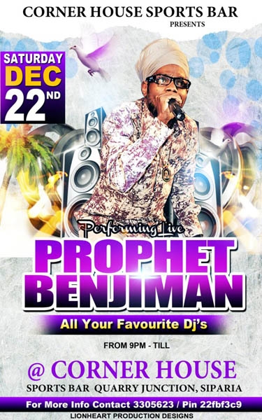 Prophet Benjamin Live @ Corner House