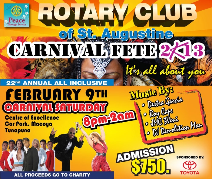 Rotary Club of St. Augustine 22nd Annual All Inclusive Carnival Fete 2013