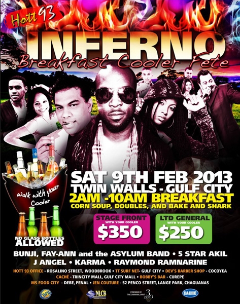 Hott 93 Inferno Breakfast Cooler Fete 2013