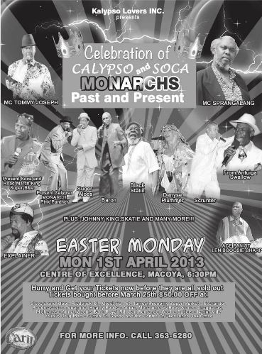 Celebration of Calypso and Soca Monarchs Past and Present