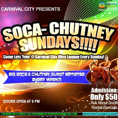 Soca Chutney Sundays Featuring Nadia Batson